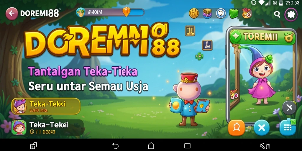 Antarmuka DOREMI88 dengan berbagai teka-teki yang menantang.