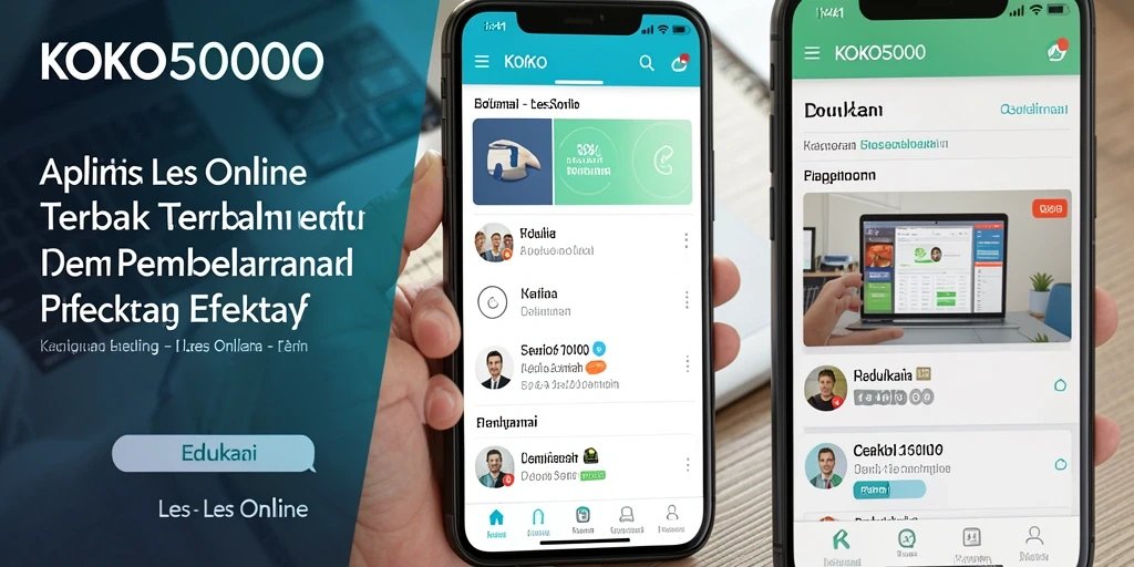 Antarmuka interaktif KOKO5000 untuk pembelajaran Les Online.