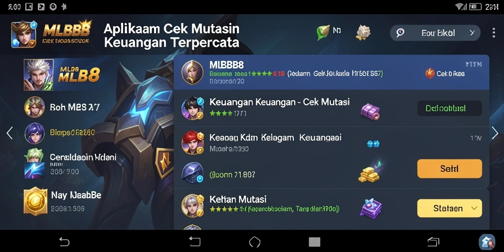 Tampilan antarmuka sederhana MLBB8 untuk Cek Mutasi.