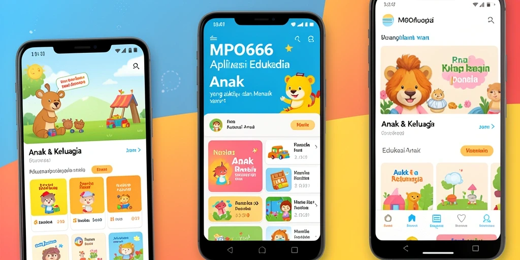 Antarmuka edukatif dan interaktif dari MPO666 untuk anak-anak.