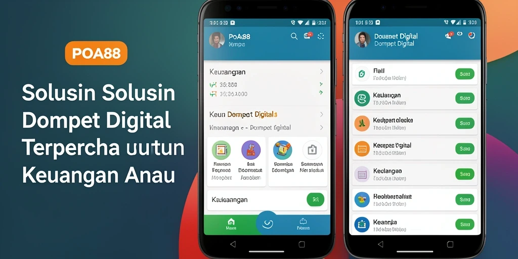 Antarmuka aplikasi Dompet Digital POA88 yang modern dan fungsional.